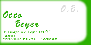 otto beyer business card